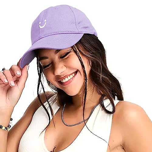 Trendy Smiley Face Baseball Cap for Men & Women - Adjustable Cotton Dad Hat for Casual Outfits, Sports & Outdoor Activities