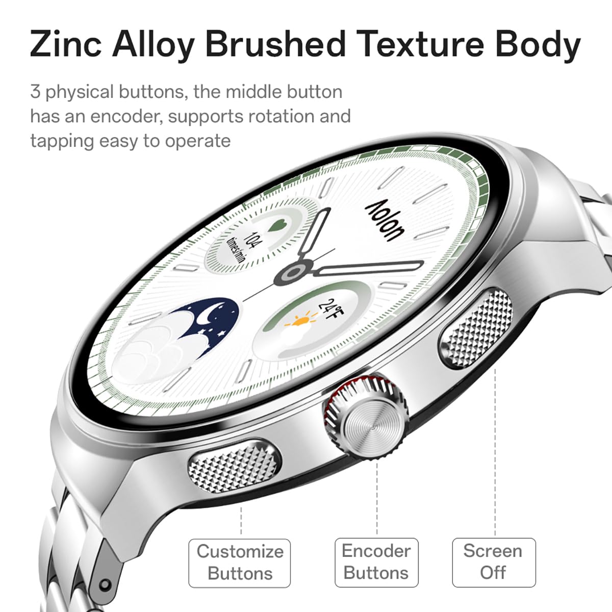 Prime3 Upgraded Stainless Steel Smart Watch for Men - 1.43'' AMOLED Display, Bluetooth 5.3, 100+ Sports Modes Fitness Tracker, IP68 Waterproof, Heart Rate & SpO2 Monitor, Compatible with Android & iOS | Perfect for Workouts, Running, Swimming & Daily Health Tracking