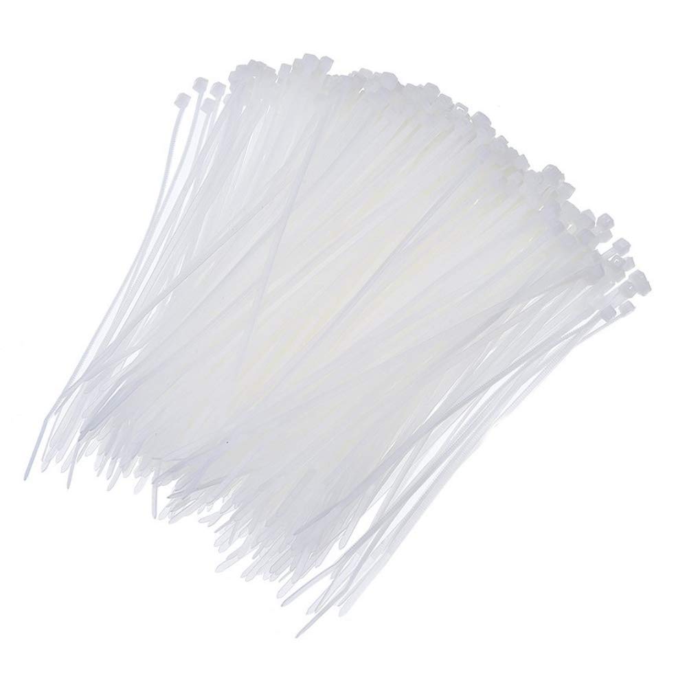 4 Inch Black UV Weather Resistant Cable Ties - 1000 Pack Heavy Duty 18 Lbs Zip Ties (Natural/Clear) for Outdoor, Electrical, and Industrial Use
