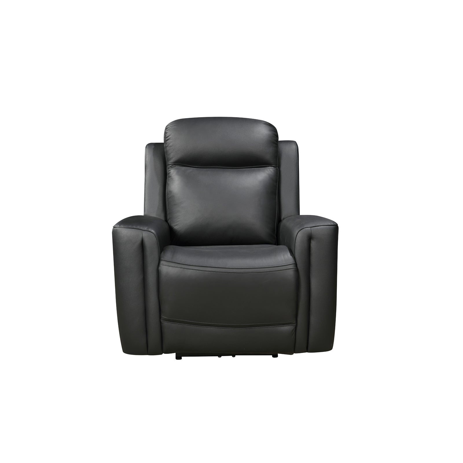 1 Seater Electric Recliner Chair - Genuine Leather/PU Black Massage Sofa for Living Room, Home Theater & Office - Power Lift Reclining Lounge Chair with USB Charger & Cup Holders