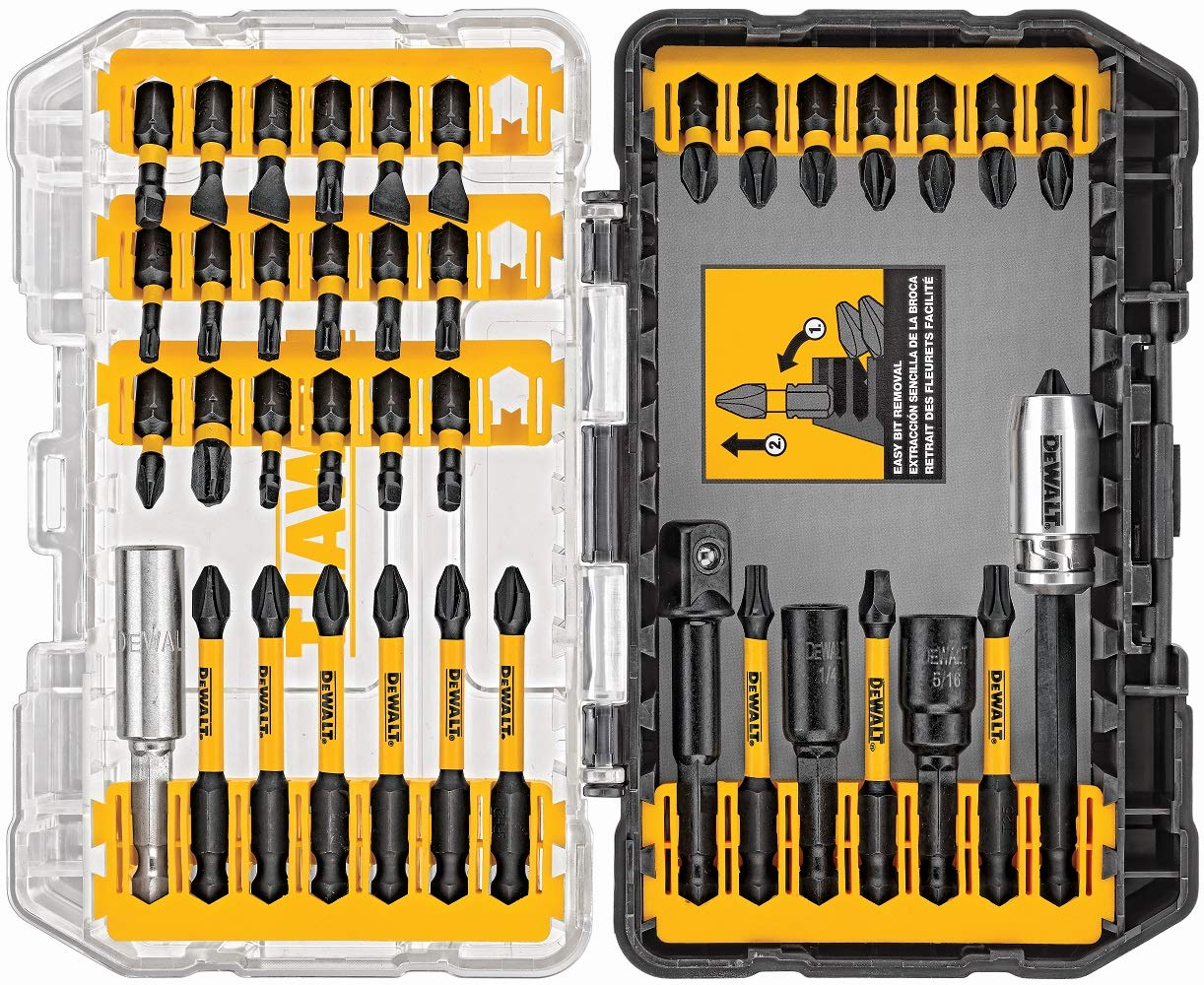 DEWALT 205-Piece Mechanics Tool Set & 40-Piece Screwdriver Bit Set - Professional Automotive & Home Repair Tool Kit for DIY Projects