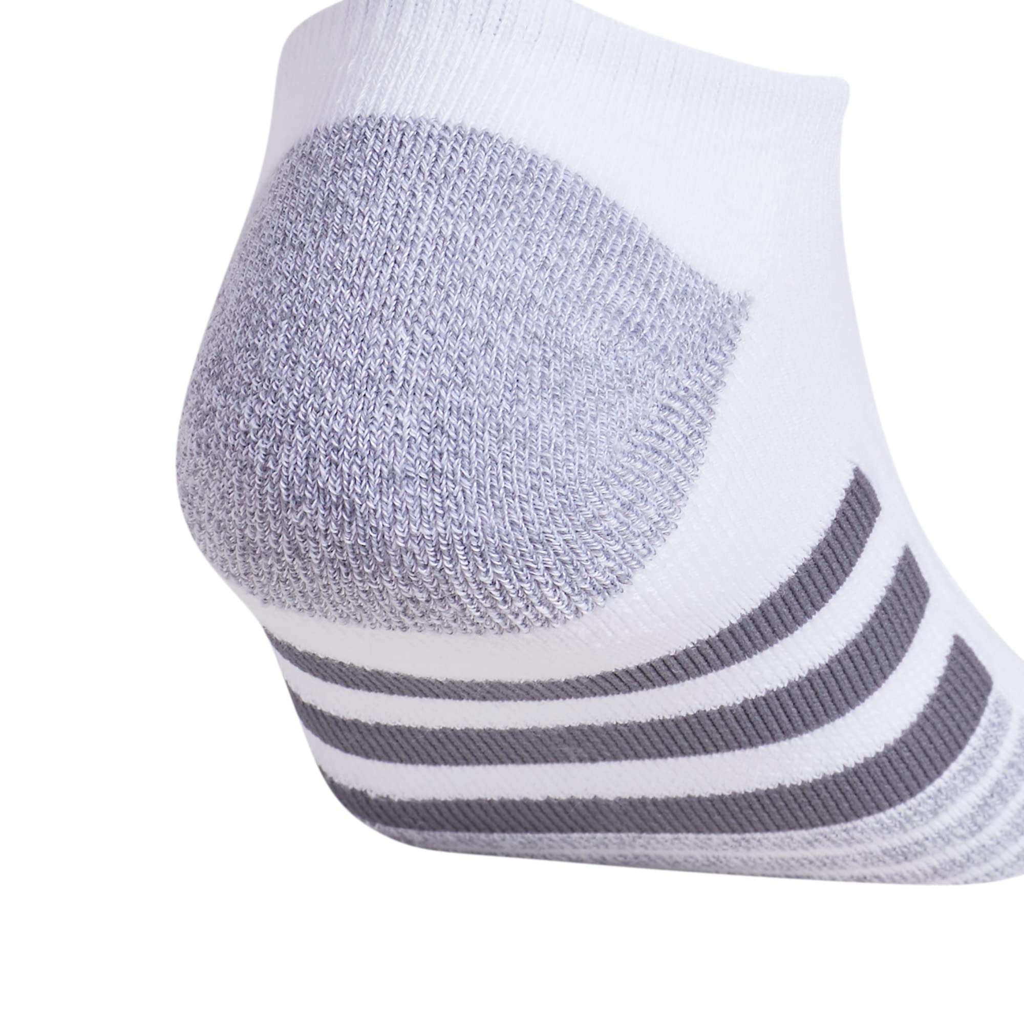 Adidas Men's Cushioned No Show Socks - 3 Pack Low Cut Athletic Socks with Arch Support & Compression Technology for Running, Gym & Everyday Wear
