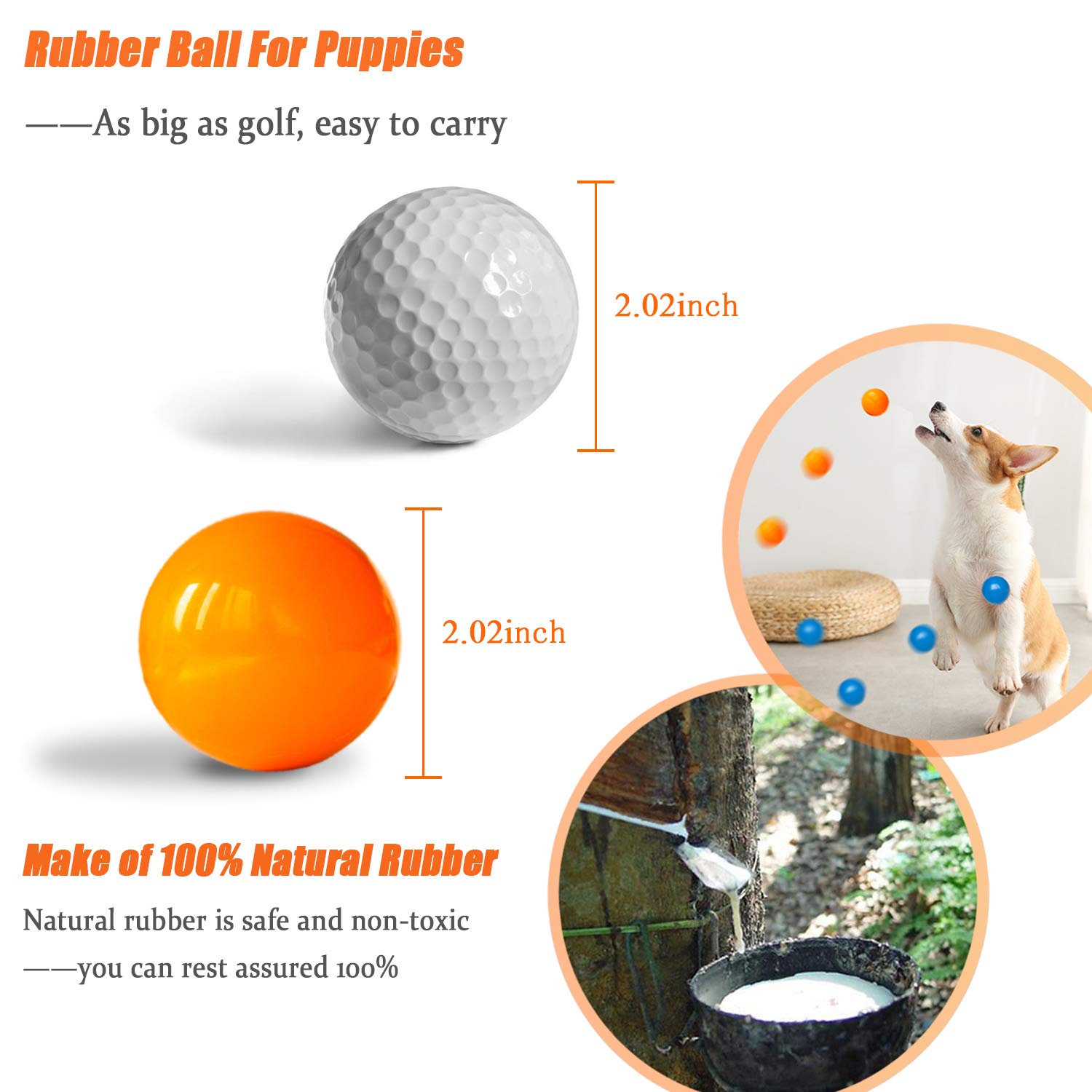 Durable Puppy Chew Toys - Safe Rubber Balls for Teething Dogs | Fetch & Play