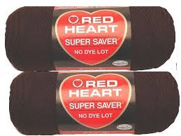 Red Heart Super Saver Yarn - Coffee Brown (7 oz) | Soft Acrylic Yarn for Knitting & Crocheting | Perfect for Blankets, Scarves, Hats & DIY Crafts