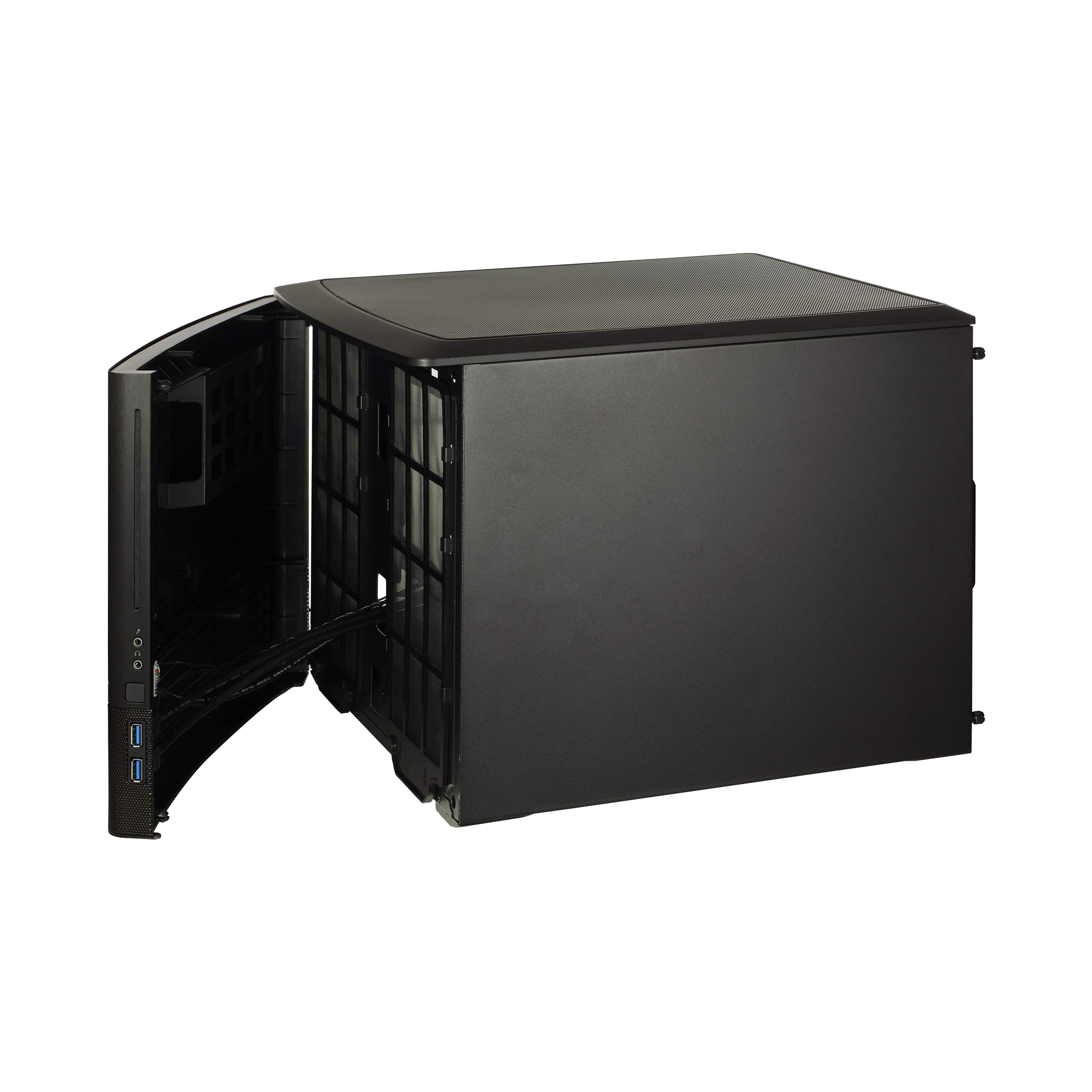 Fractal Design Node 804 Black Micro ATX Computer Case - Compact Cube PC Chassis for Gaming & Home Theater Systems