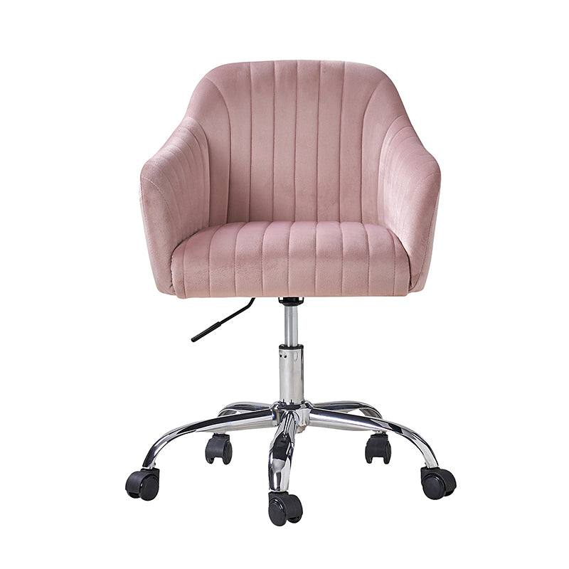 Theo Modern Velvet Office Chair with Tufted Back - Ergonomic Desk Chair for Home & Office Workspace, Comfortable Computer Gaming Chair for Long Hours Sitting