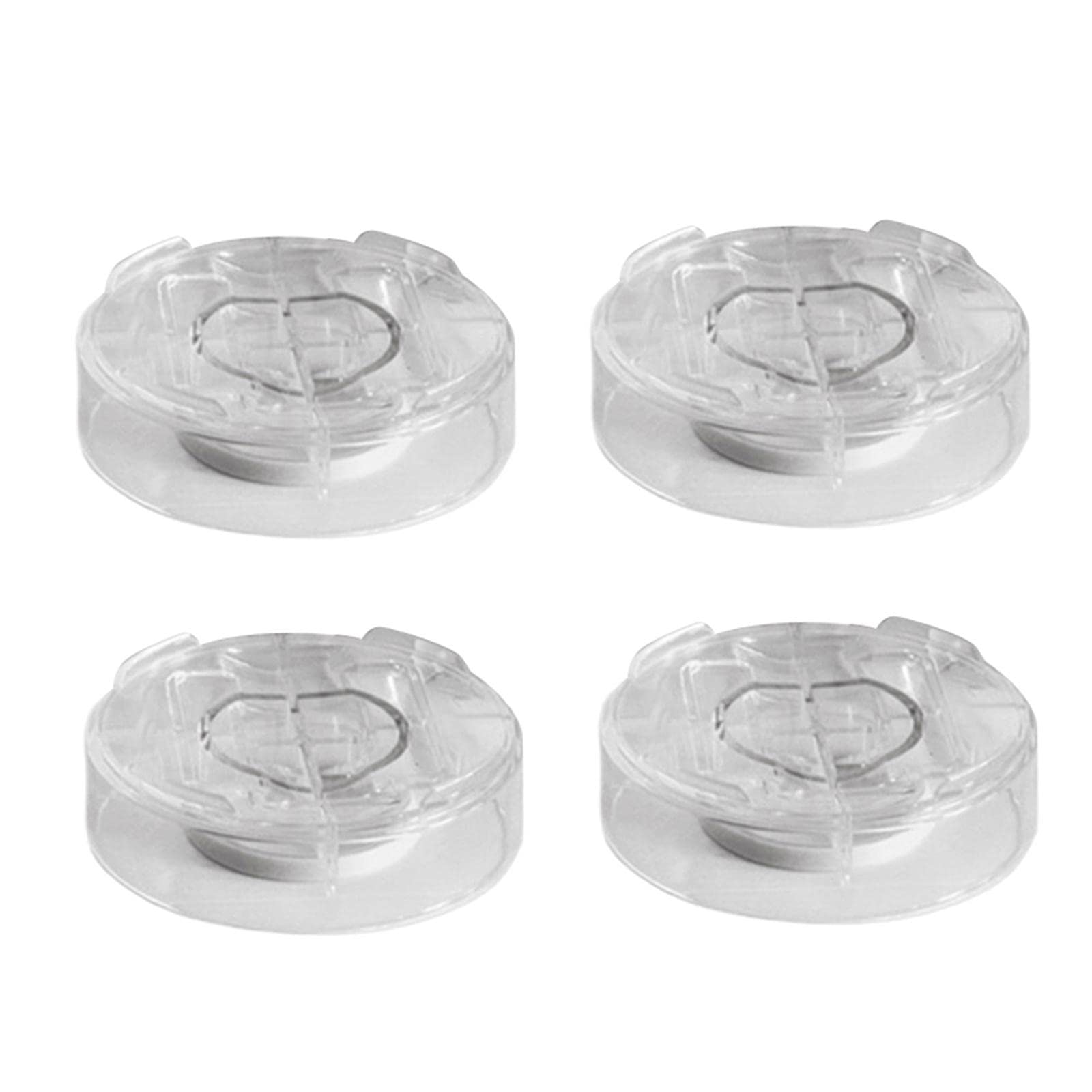 Prettyia 4 Pack Clear Plastic Furniture Risers - Heavy Duty Sofa Lift, Bed & Table Leg Extenders - Multi-Slot Design for Height Adjustment (Perfect for Living Room, Bedroom & Office Furniture)
