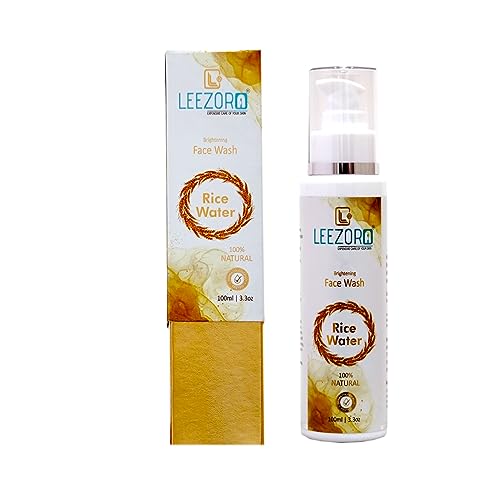 LEEZORA Rice Face Wash with Rice Water - 100ml Nourishing Cleanser for Glass Skin & Radiant Complexion - Gentle Daily Facial Wash for Sensitive Skin | Perfect for Morning & Night Skincare Routine