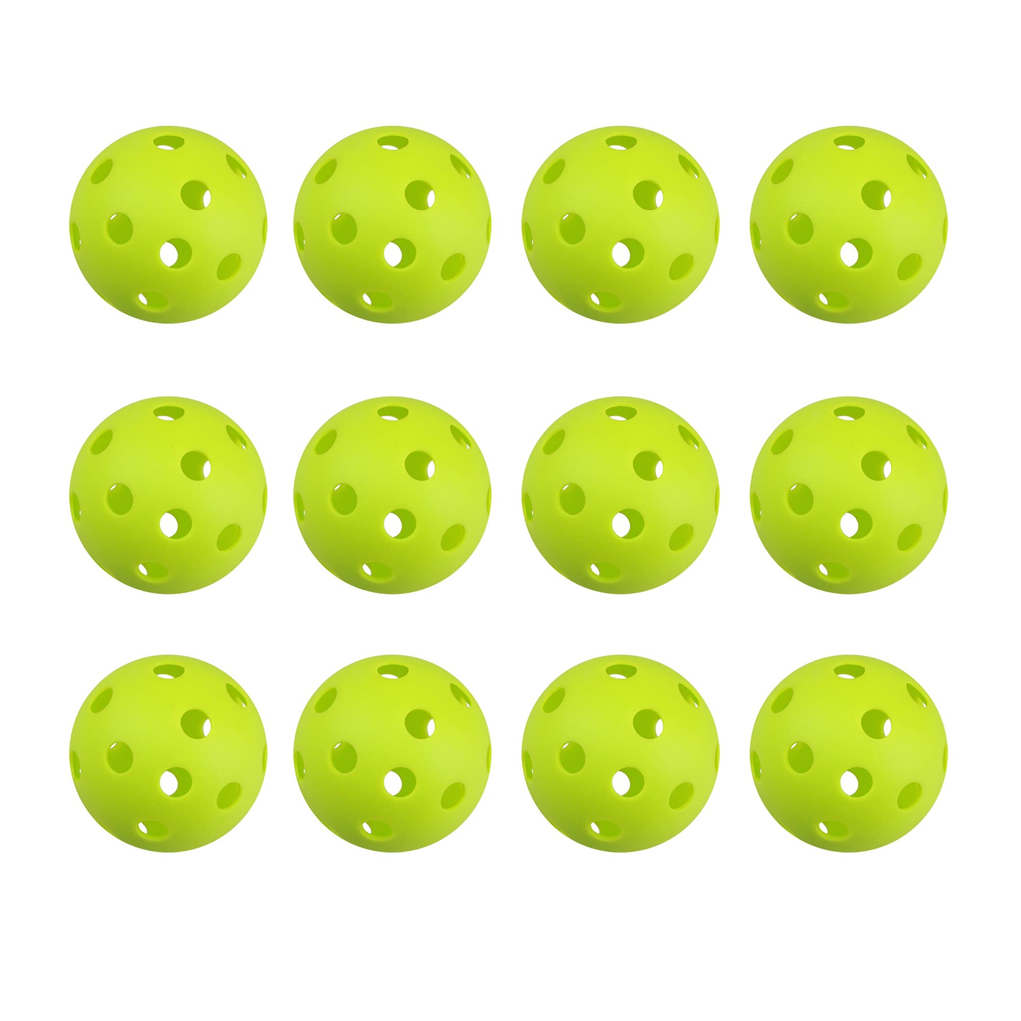 12 Pack Baseball Practice Balls - Professional Training Baseballs with Limited Flight Technology | Lightweight Hollow Airflow Softballs for Batting Practice (2.8
