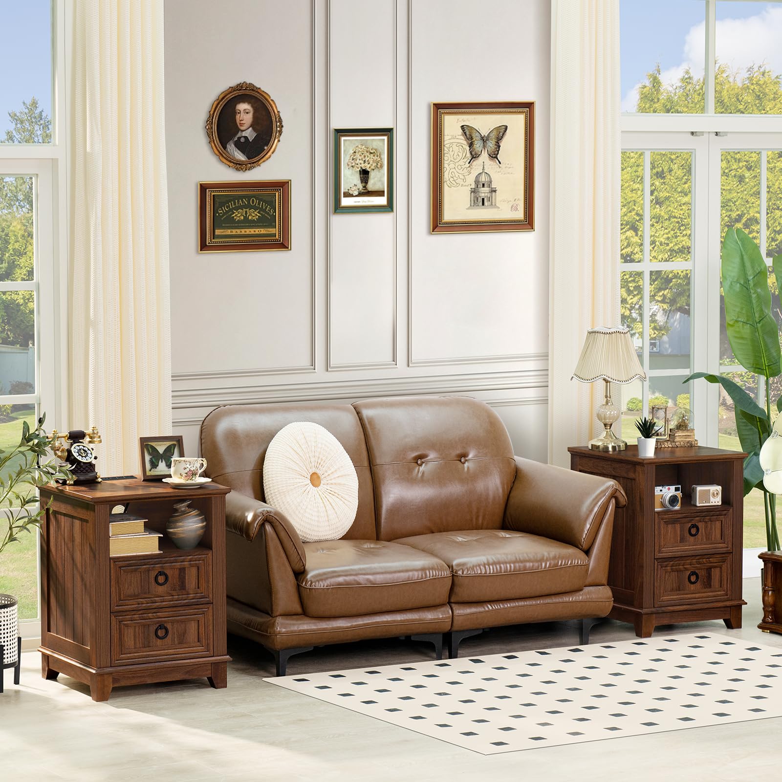 Farmhouse Night Stands Set of 2 - 18