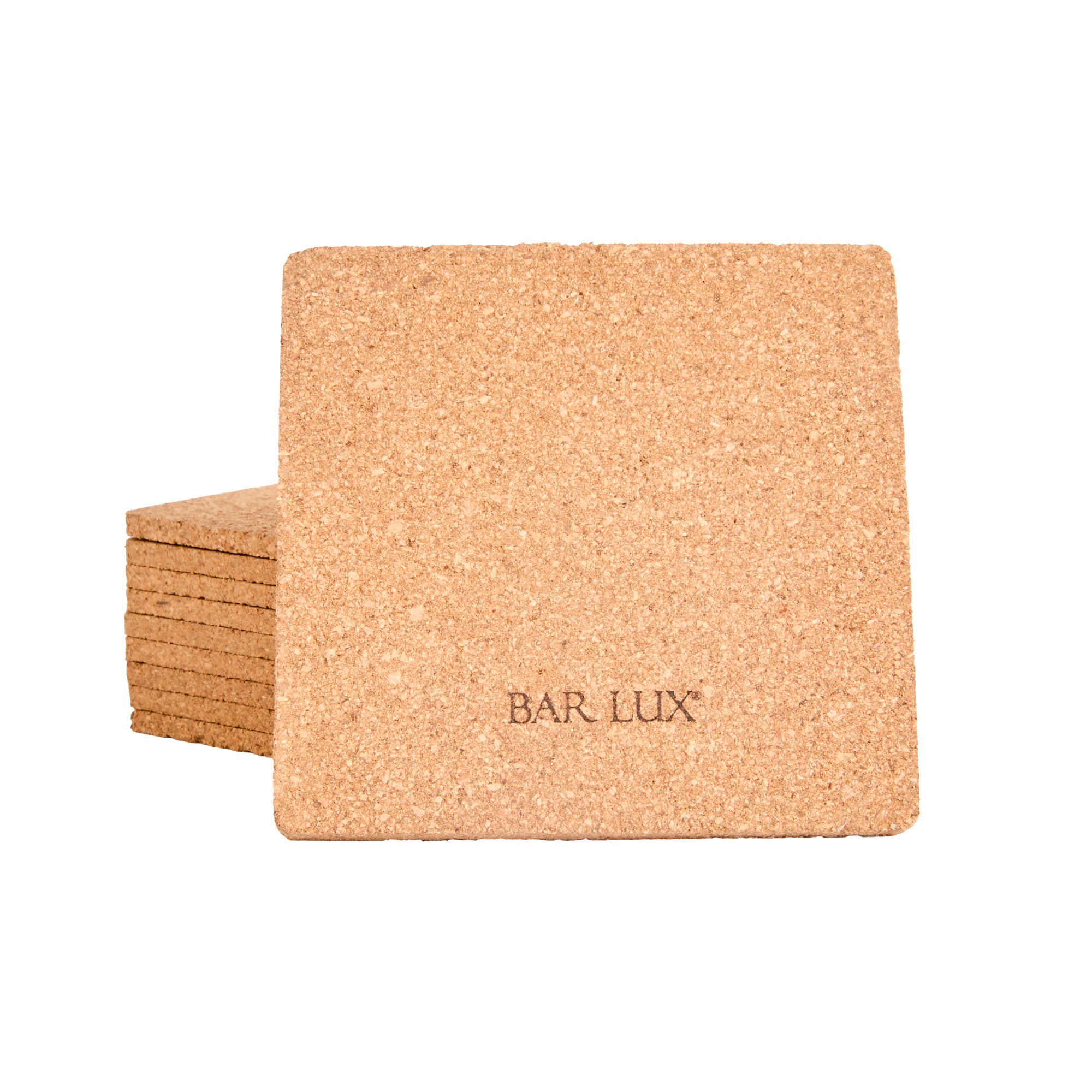 Premium Square Cork Coasters 4x4 Inches - Set of 100 - Natural Wine & Drink Protectors for Tables, Bars, Restaurants & Home Decor