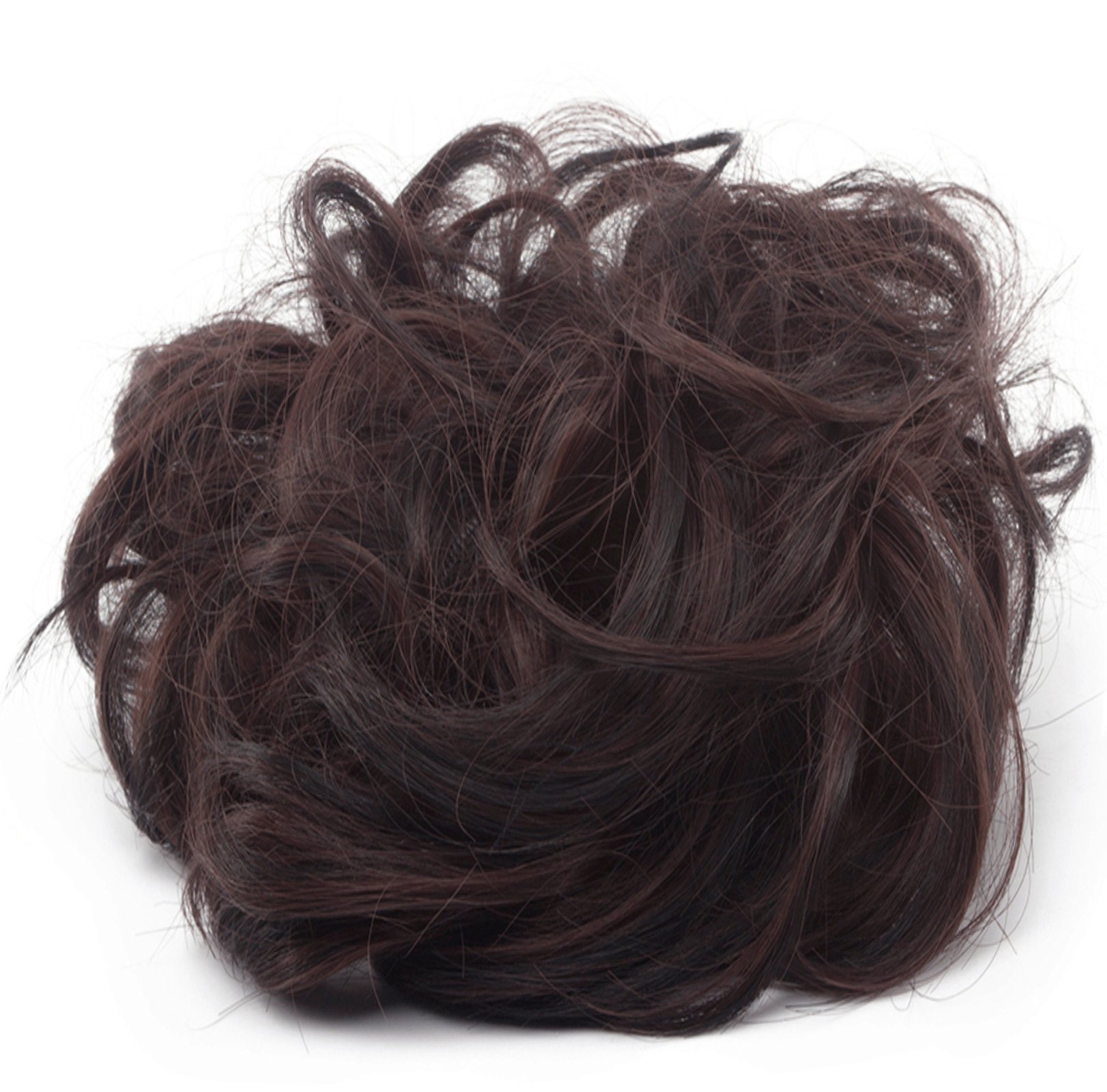 Messy Hair Bun Extensions - Natural Looking Chignon Hairpiece with Scrunchie for Updo & Ponytail Hairstyles - Perfect for Weddings, Parties & Everyday Wear