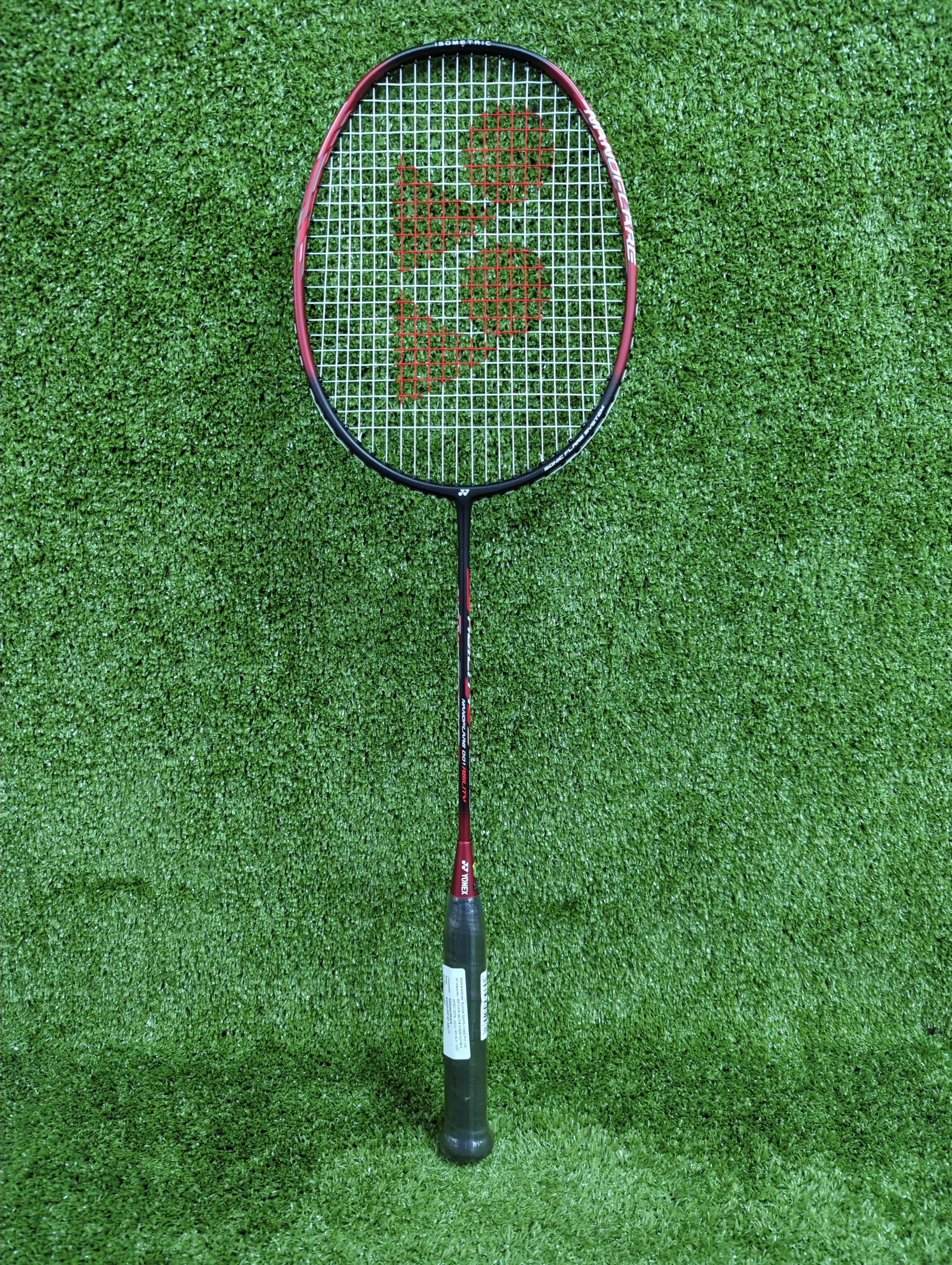 Yonex Nanoflare 001 Ability Badminton Racket (Black/Red) - Prestrung Carbon Fiber Shuttlecock Racket for Professional & Recreational Players - Perfect for Tournaments & Backyard Games