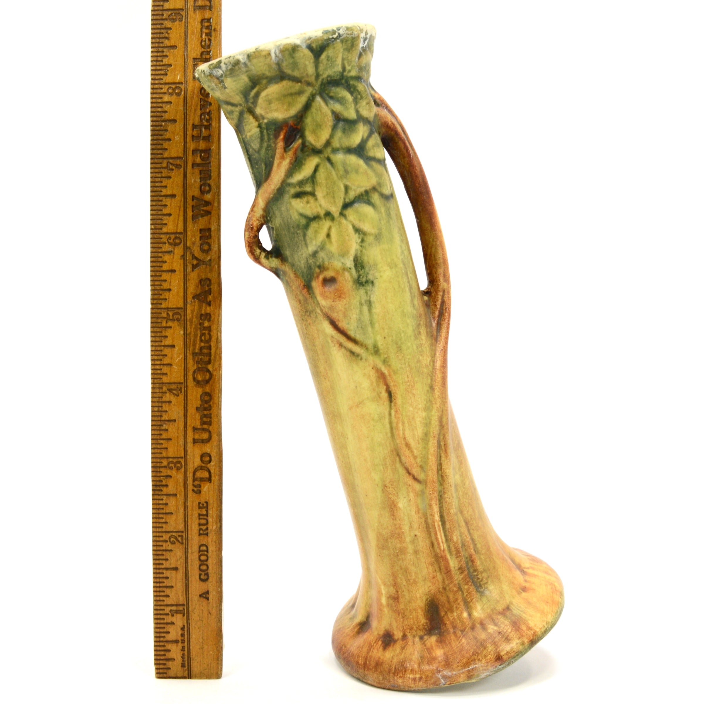 Antique WELLER WOODCRAFT BUD VASE 8.25