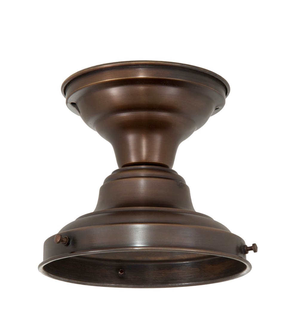 B&P Lamp® Vintage Bronze Schoolhouse Pendant Light - 6 Inch Fitter for Dining Room, Kitchen Island & Bedroom Lighting