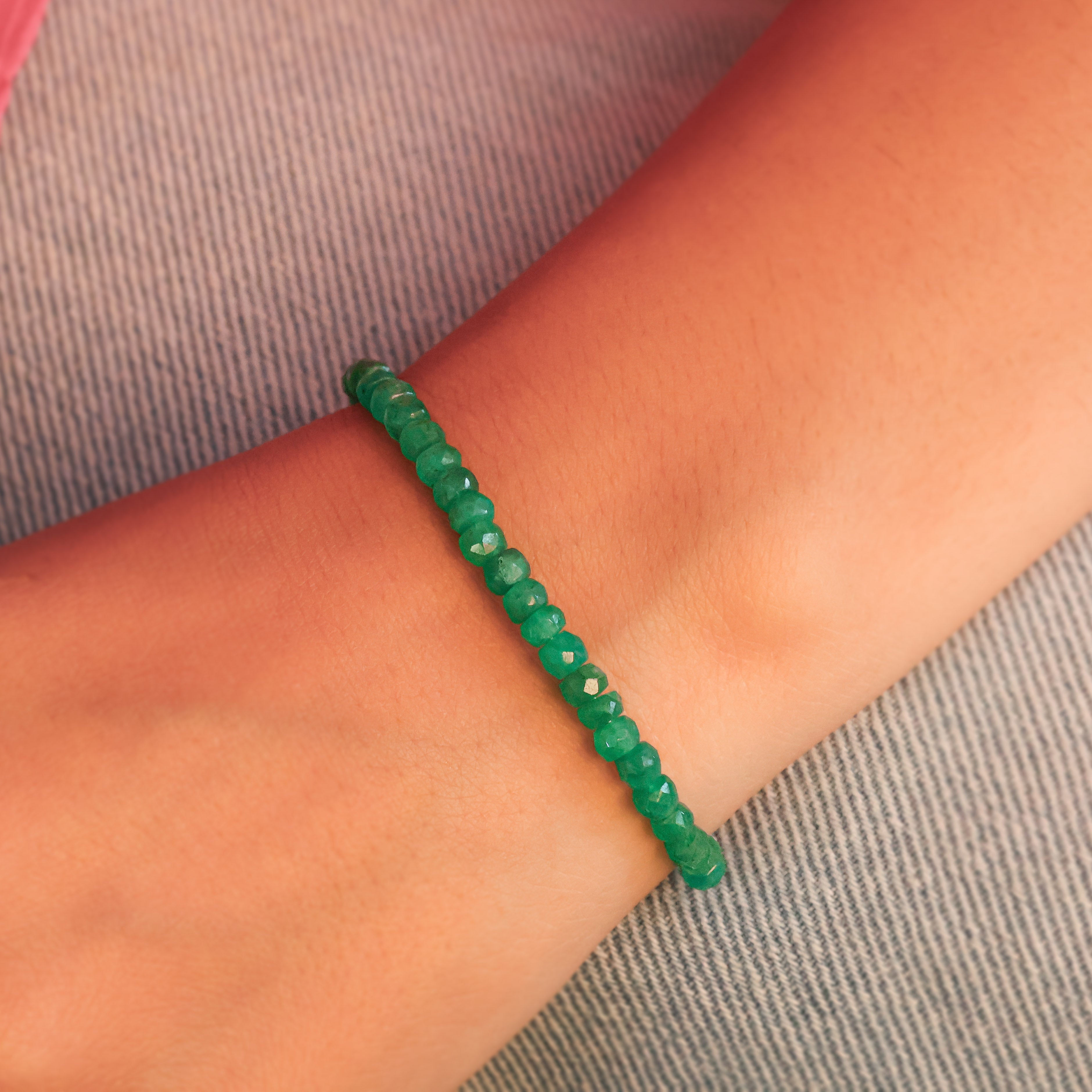 Grace in Green Emerald Beaded Bracelet - Elegant Handmade Jewelry for Women | Perfect for Weddings, Parties & Special Occasions