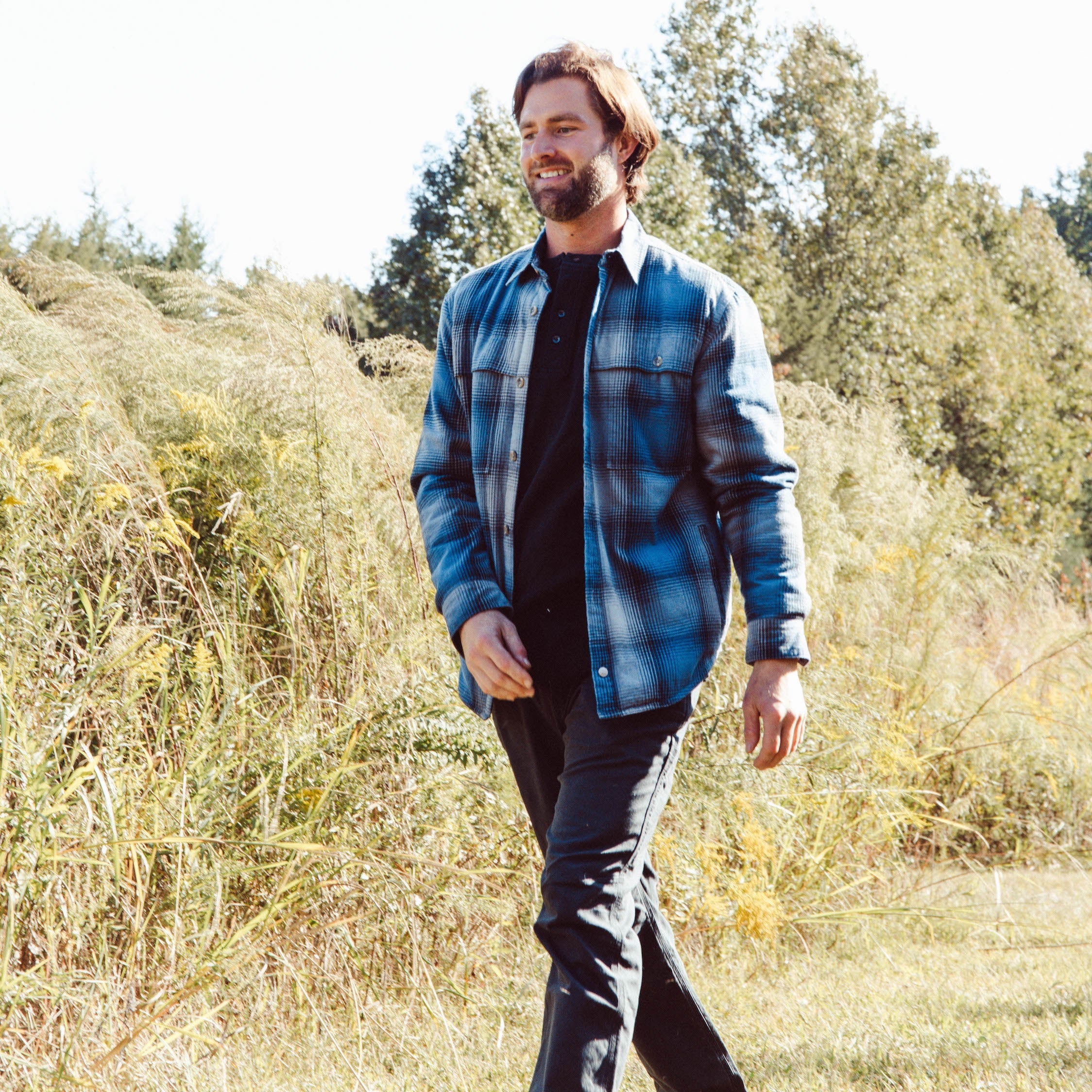 Men's Boone Shirt Jacket - Lightweight Flannel Shirt Jacket for Men, Casual Button-Up Shirt with Chest Pockets - Perfect for Outdoor Adventures, Camping & Fall Layering