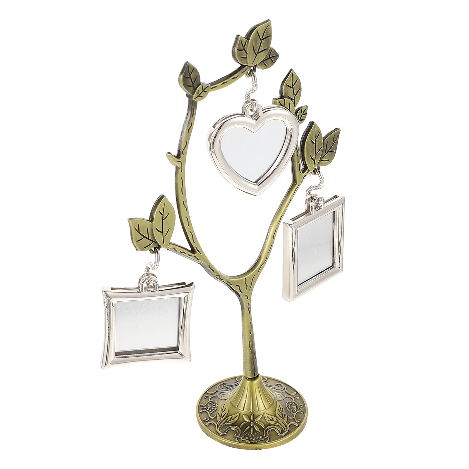 VOSAREA Metal Alloy Picture Frame - Family Tree Wall Hanging Collage Photo Display Decor for Living Room, Bedroom & Office - Rustic Home Decor Gift Idea