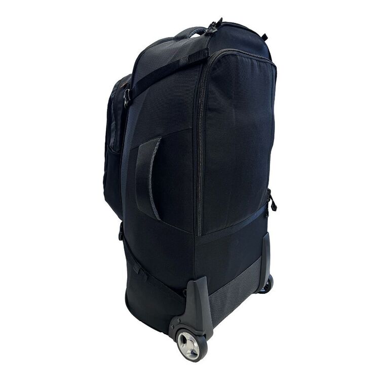 65L (+20L) Black Wolf Grand Tour II Wheeled Duffle Bag with Backpack Straps - Travel, Camping & Outdoor Adventures Gear