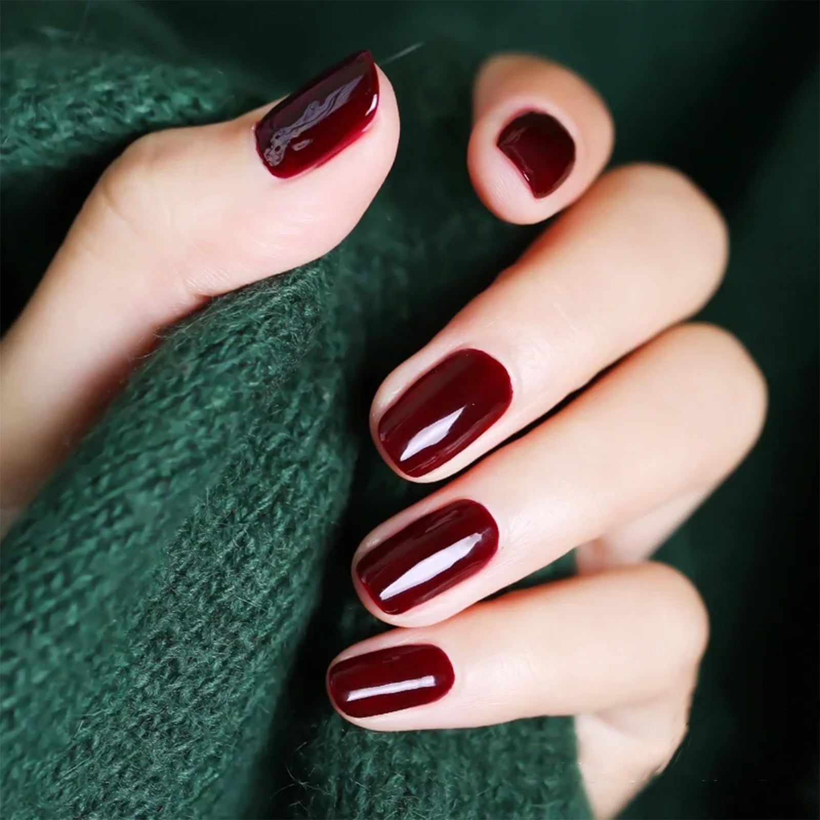 COSMOO Cherry Red Quick Dry Nail Polish - Long Lasting Wine Red Nail Lacquer for Nail Art | Fast Air Dry Formula for Salon Quality Manicures at Home | Perfect for Parties, Weddings & Everyday Wear