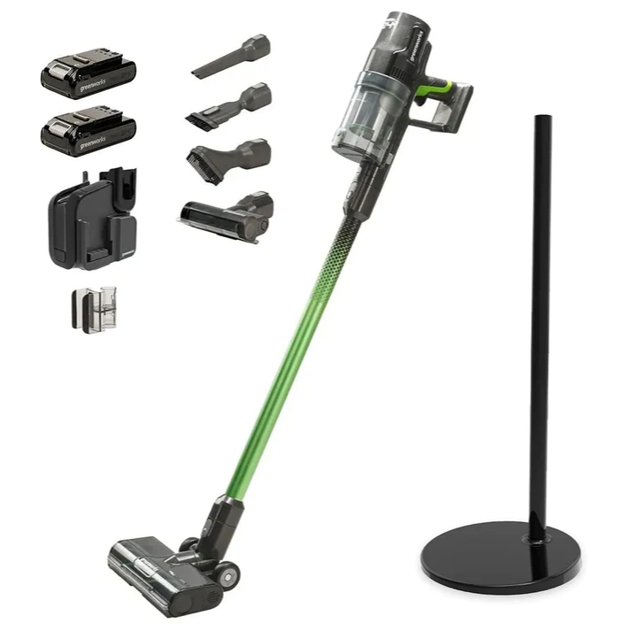 24V Cordless Stick Vacuum Cleaner - 3 in 1 Lightweight Handheld Vacuum with 2 x 4.0Ah Batteries & Charging Stand - Perfect for Hardwood Floors, Carpets & Pet Hair Cleaning