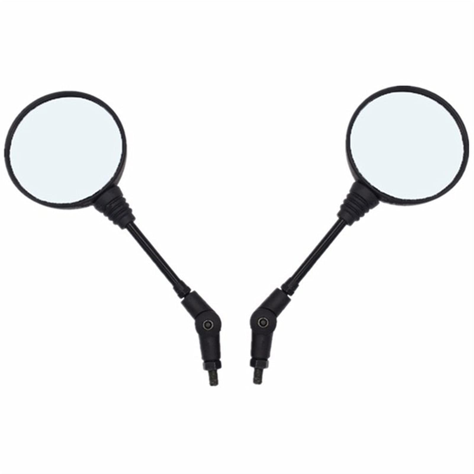 Universal ABS Steel Glass 10mm Folding Motorcycle Rearview Mirror - Durable Side Mirrors for Harley, Honda, Yamaha & More - Perfect for Cruiser, Touring & Street Bikes (Pair)