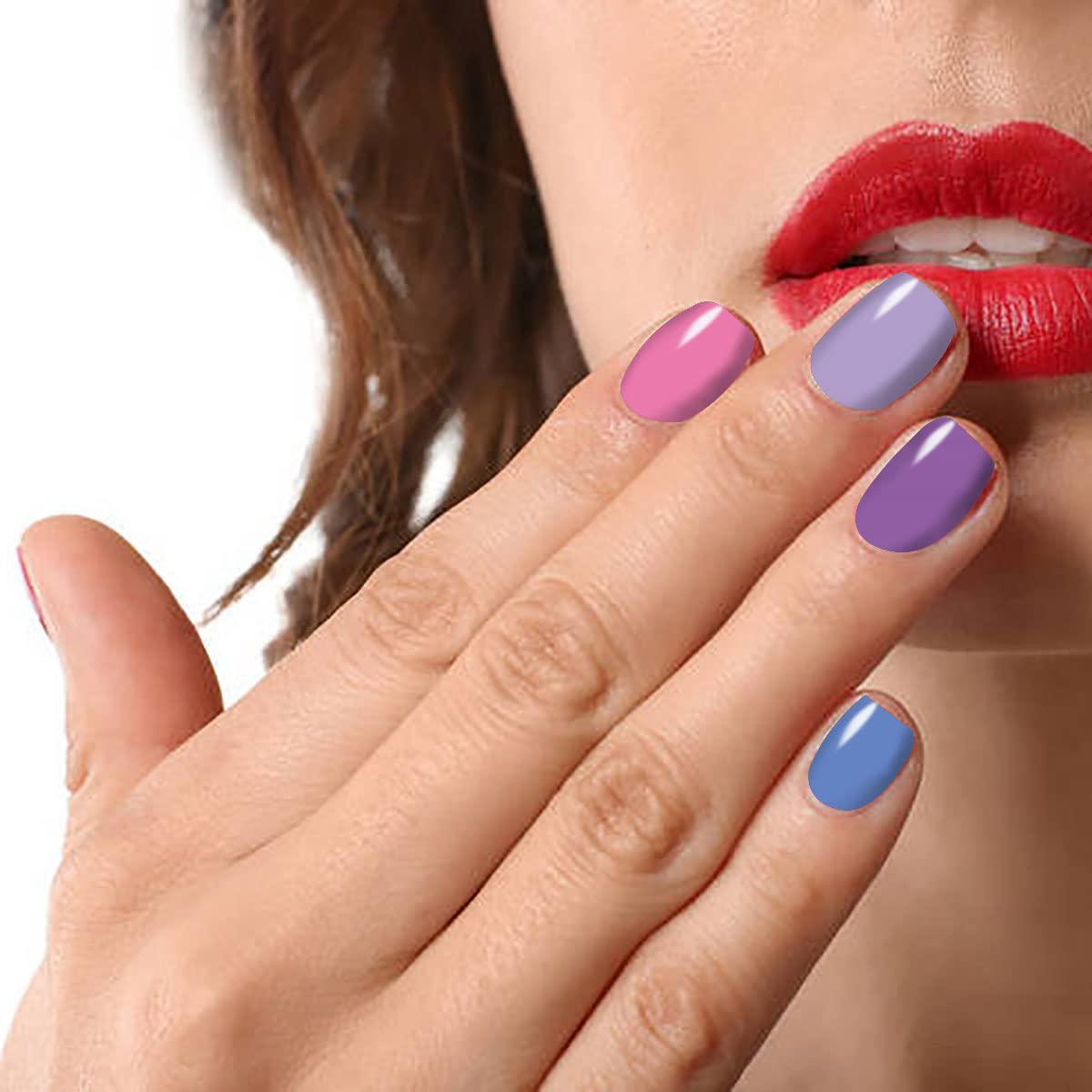 JERCLITY 16 Sheets Solid Color Nail Wraps - Macaron Colored Self-Adhesive Nail Polish Strips with Nail File | DIY Nail Art Decals for Women, Girls & Kids | Perfect for Parties, Weddings & Everyday Wear
