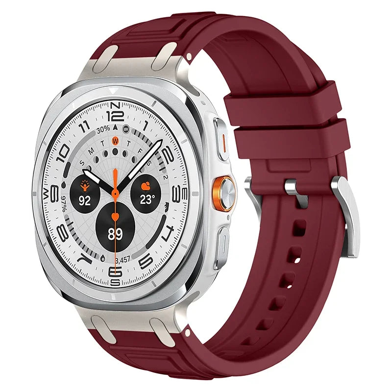 Rocky Silicone Sports Band for Samsung Galaxy Watch Ultra - Durable, Comfortable & Sweatproof Strap for Running, Gym & Outdoor Activities