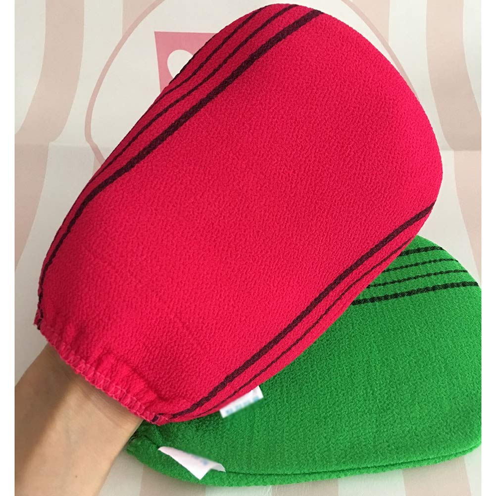 Lurrose Exfoliating Gloves for Body Scrub - 3 Pack Dual-Sided Bath & Shower Exfoliator Mitts - Deep Cleansing Spa Gloves for Adults & Kids - Perfect for Dry Brushing, Dead Skin Removal & Smooth Skin Care