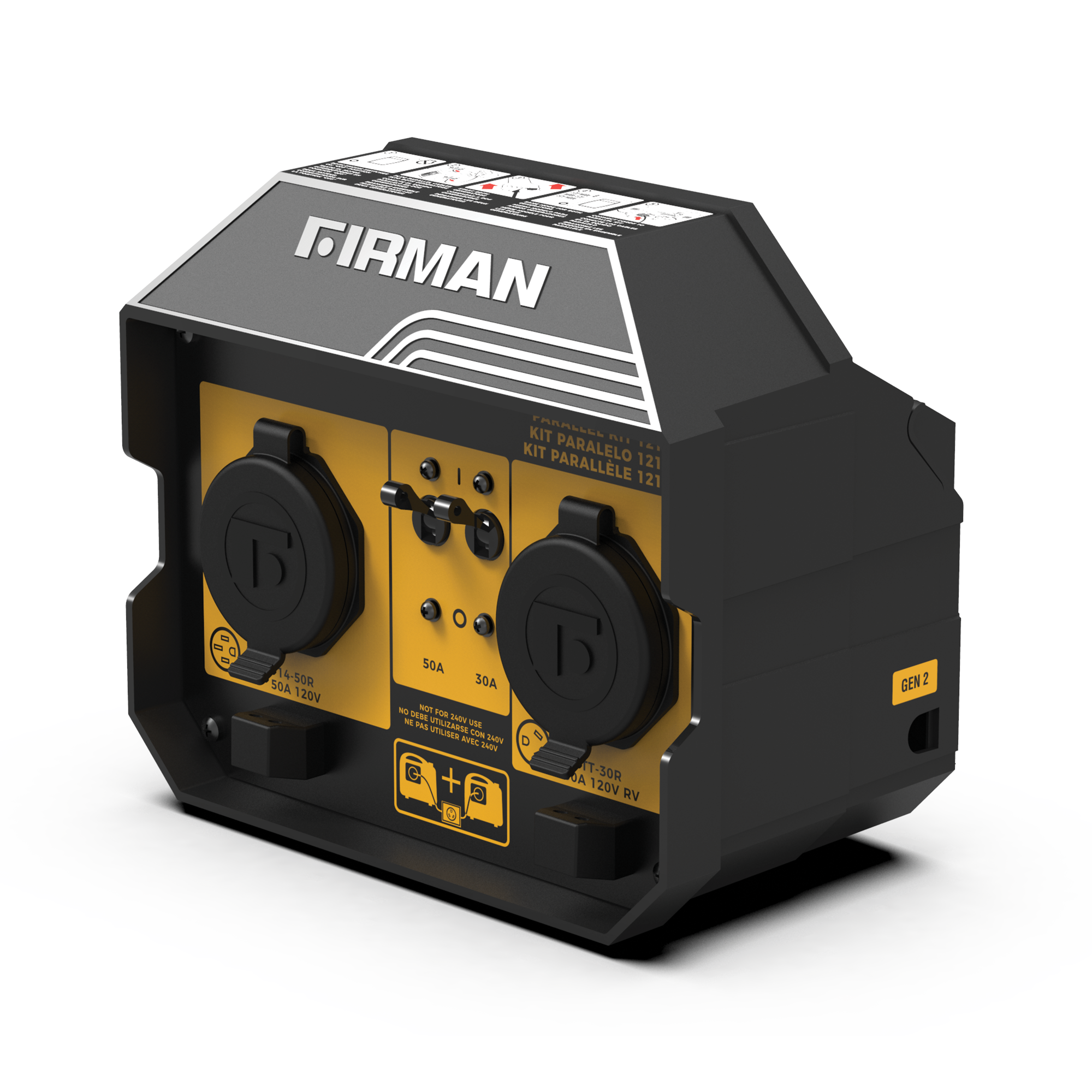 50A Portable Generator Parallel Kit - Dual Power Connection for Home & Outdoor Use - Camping, RV, Emergency Backup Power