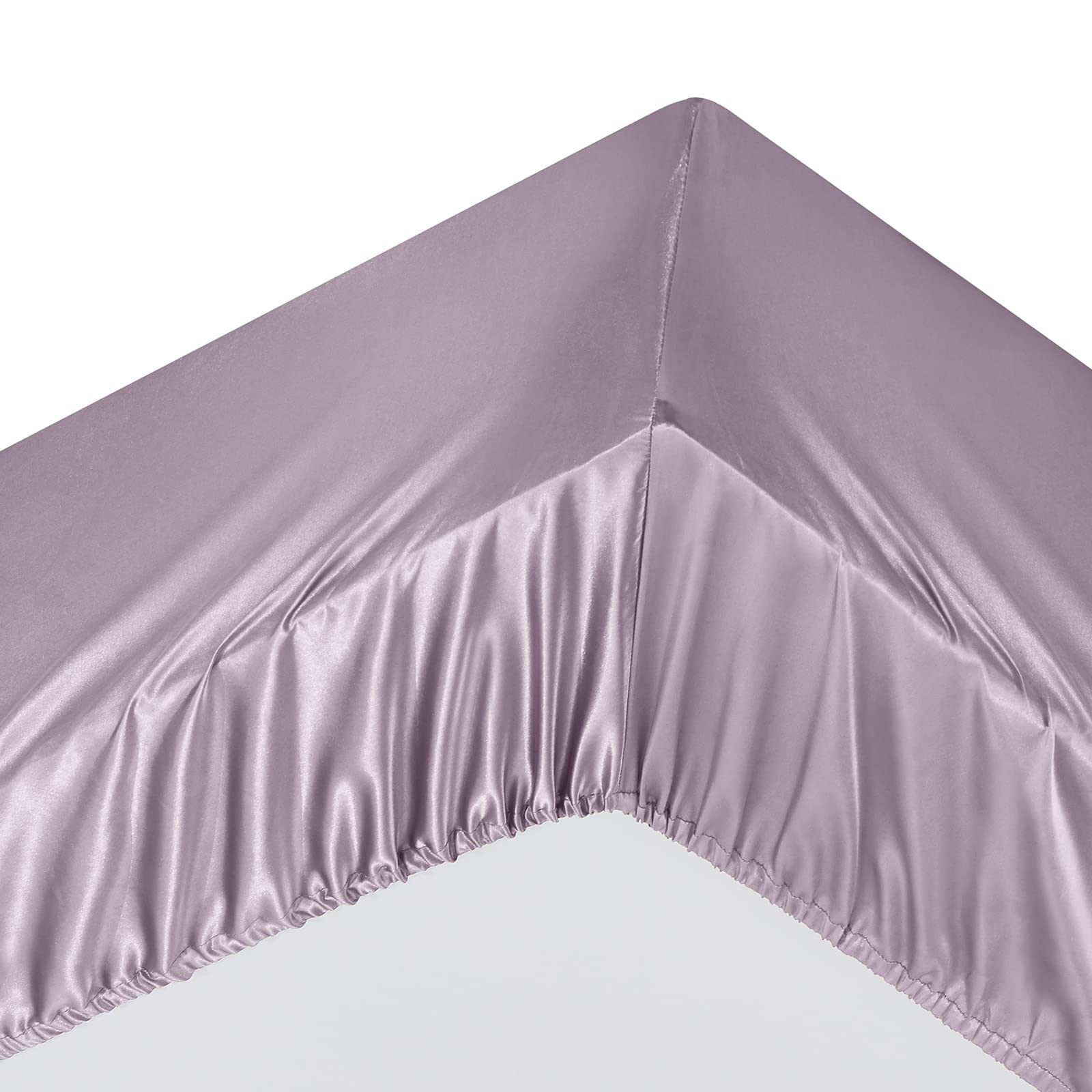 Luxury 7-Piece Satin Sheet Set Queen Size - Silky Soft Lavender Satin Bedding with Deep Pocket Fitted Sheet, Flat Sheet & 4 Pillowcases + Body Pillowcase for Bedroom Decor & Romantic Nights