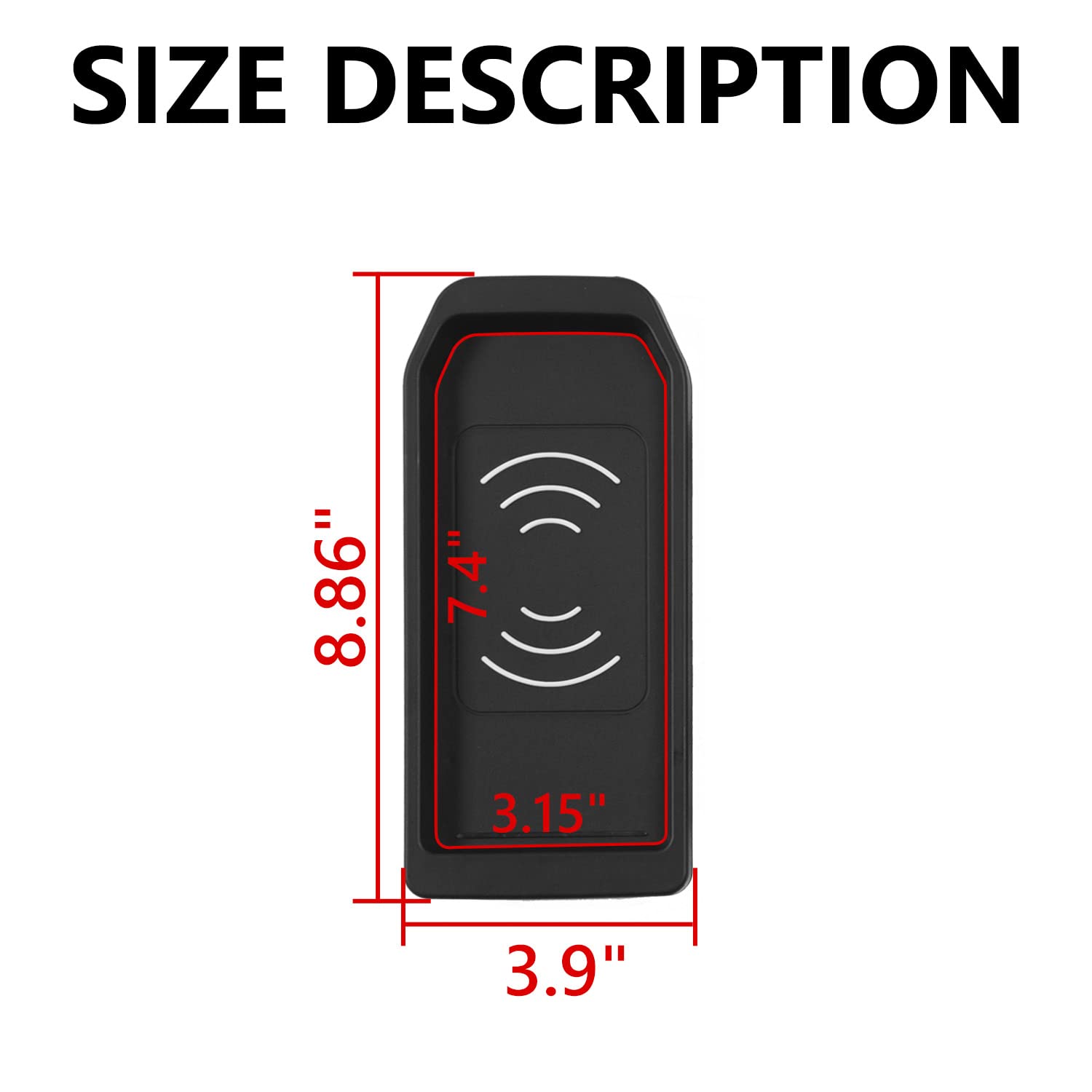 Xipoo 15W Fast Wireless Charger Pad for Chevy Silverado & GMC Sierra (2019-2021) - Center Console Phone Charging Tray | Qi-Certified Fast Charging | Perfect for Road Trips & Daily Commutes