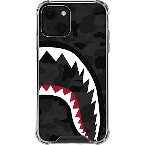 Skinit Clear Protective Phone Case Compatible with iPhone 13 - Shark Teeth Grey Street Camo Design | Durable Scratch-Resistant Cover for Everyday Use, Travel & Outdoor Activities