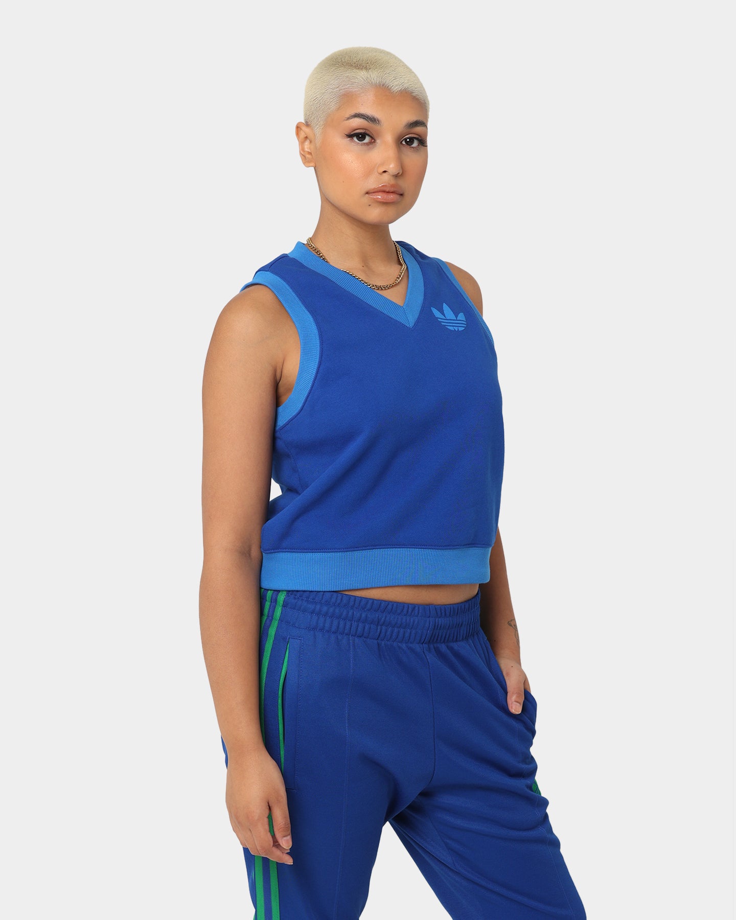 Adidas Adicolor Women's Sweater Vest in Collegiate Royal | Casual Pullover for Women | Perfect for Work, School & Everyday Wear