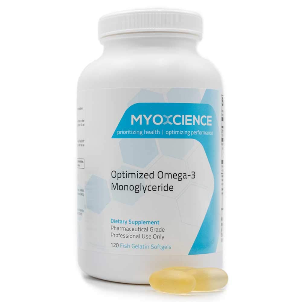 Premium MYOXCIENCE MonoSorb 1300 Extra Strength Fish Oil Supplement - 600mg EPA & 260mg DHA in Monoglyceride Form | IFOS Certified | Enteric Coated Softgels (120 Count) for Heart, Brain & Joint Health | Ideal for Active Adults & Seniors