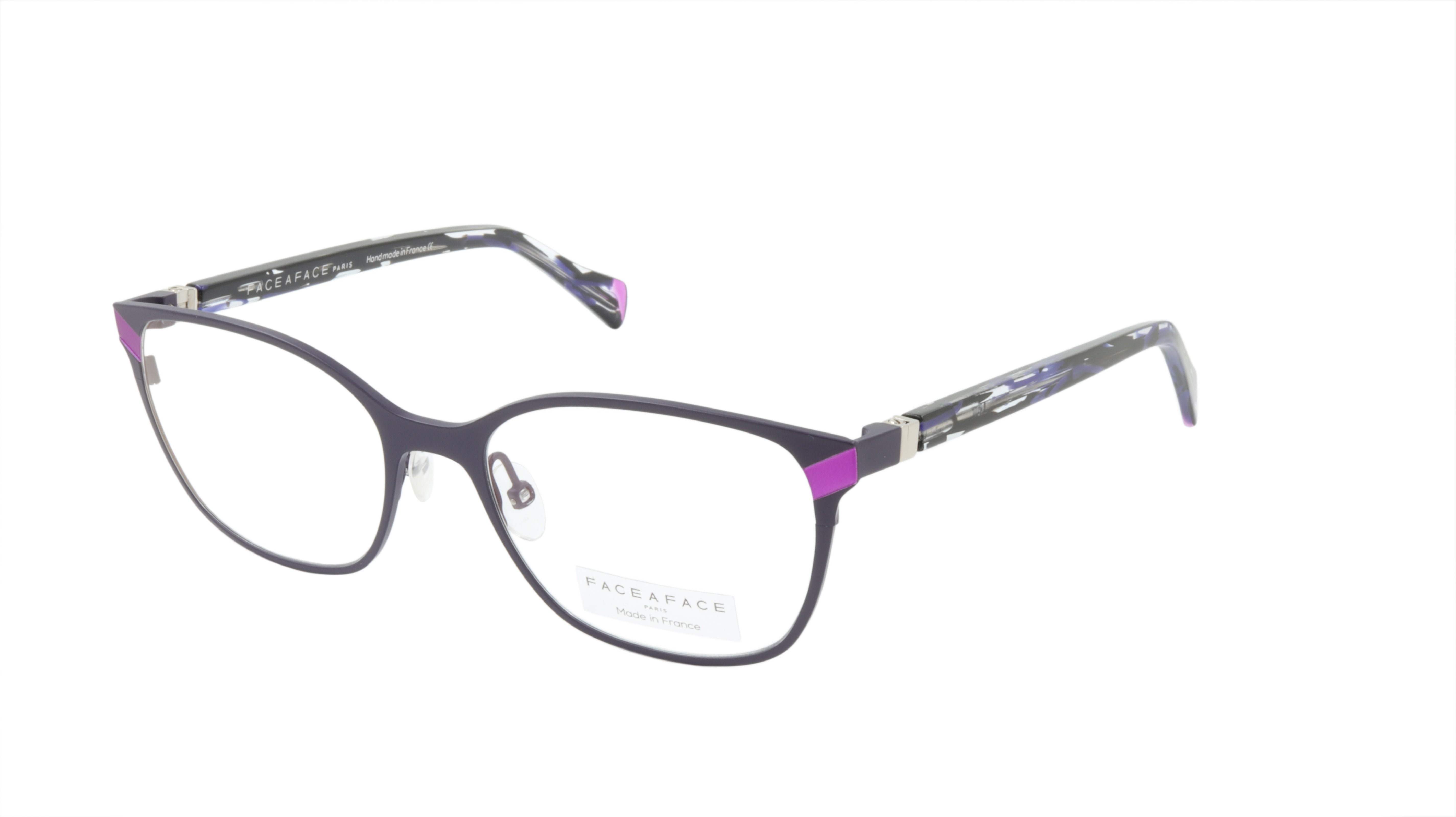 Face A Face ZOOEY 2 Eyeglasses Frame - Acetate & Metal Blend, Dark Matte Violet (9381) | Perfect for Work, Reading & Fashion Accessories