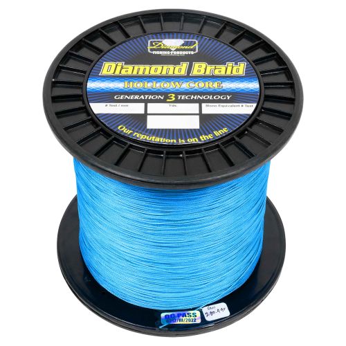 Momoi Diamond G3 16X Hollow Core Braid Fishing Line - Premium Saltwater & Freshwater Braided Line for Casting, Trolling and Jigging