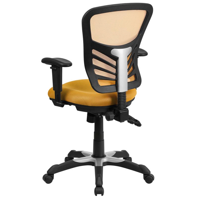 FLASH Mid Back Mesh Executive Office Chair - Ergonomic Swivel Chair with Adjustable Arms & Lumbar Support (Model HL 0001) - Perfect for Home Office, Gaming & Workspaces