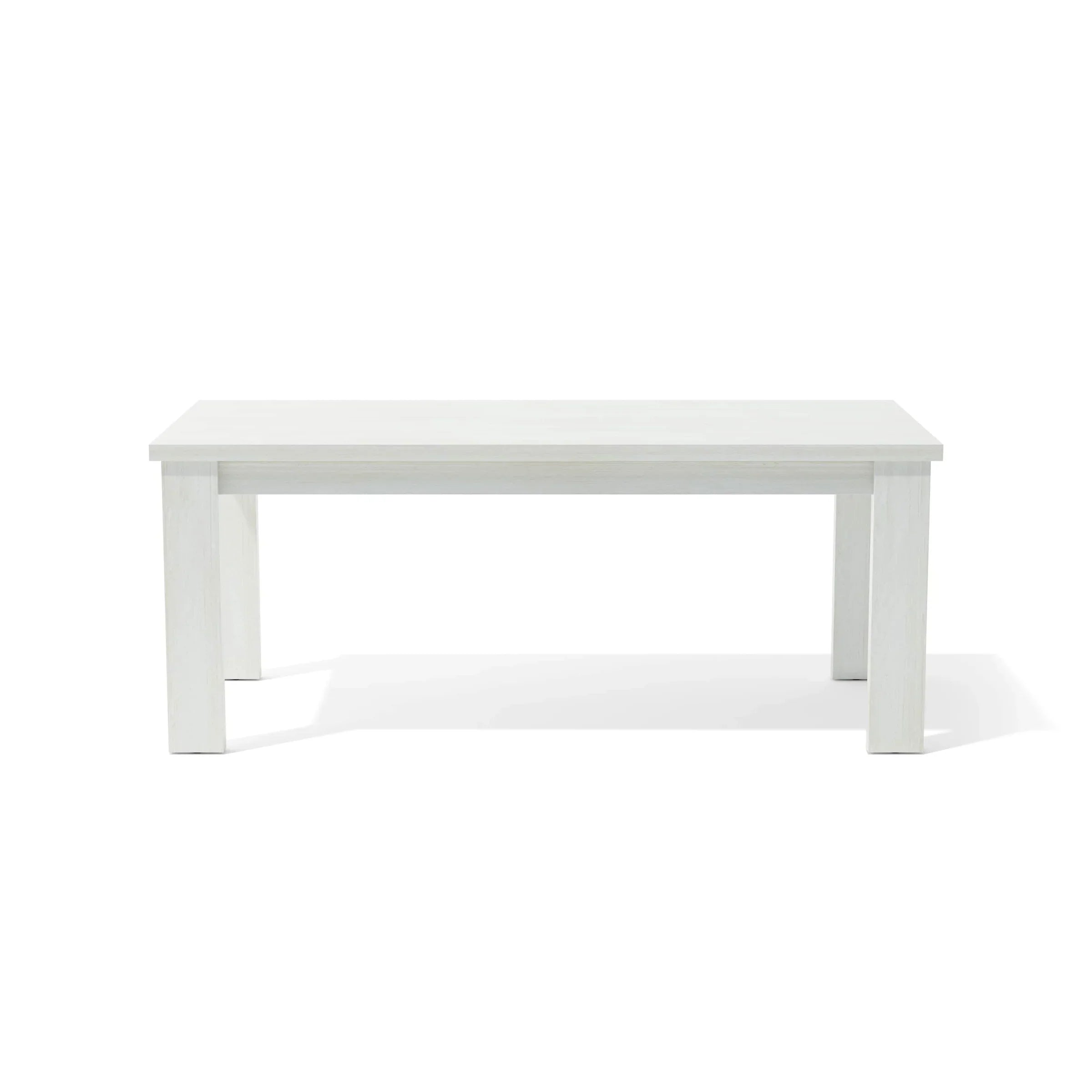 Anderson Teak Brentford 60-Inch White Dining Table - Solid Teak Wood Outdoor Patio Furniture for Garden, Poolside & Backyard Dining