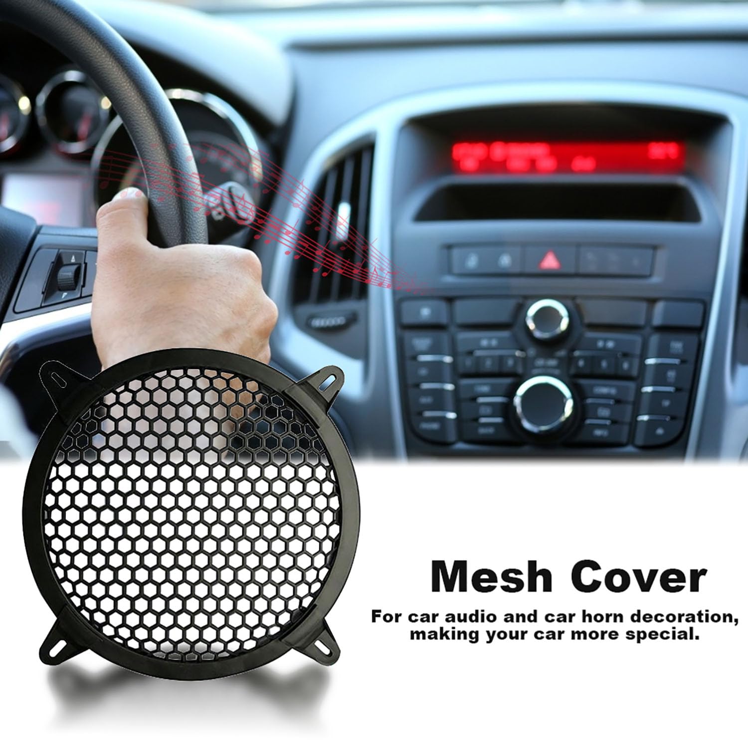 12 Inch Durable Plastic Mesh Waffle Speaker Cover - Subwoofer Grille Net Protector for Home Audio & Car Speakers - Black (1PC) - Perfect for DIY Audio Projects & Speaker Protection