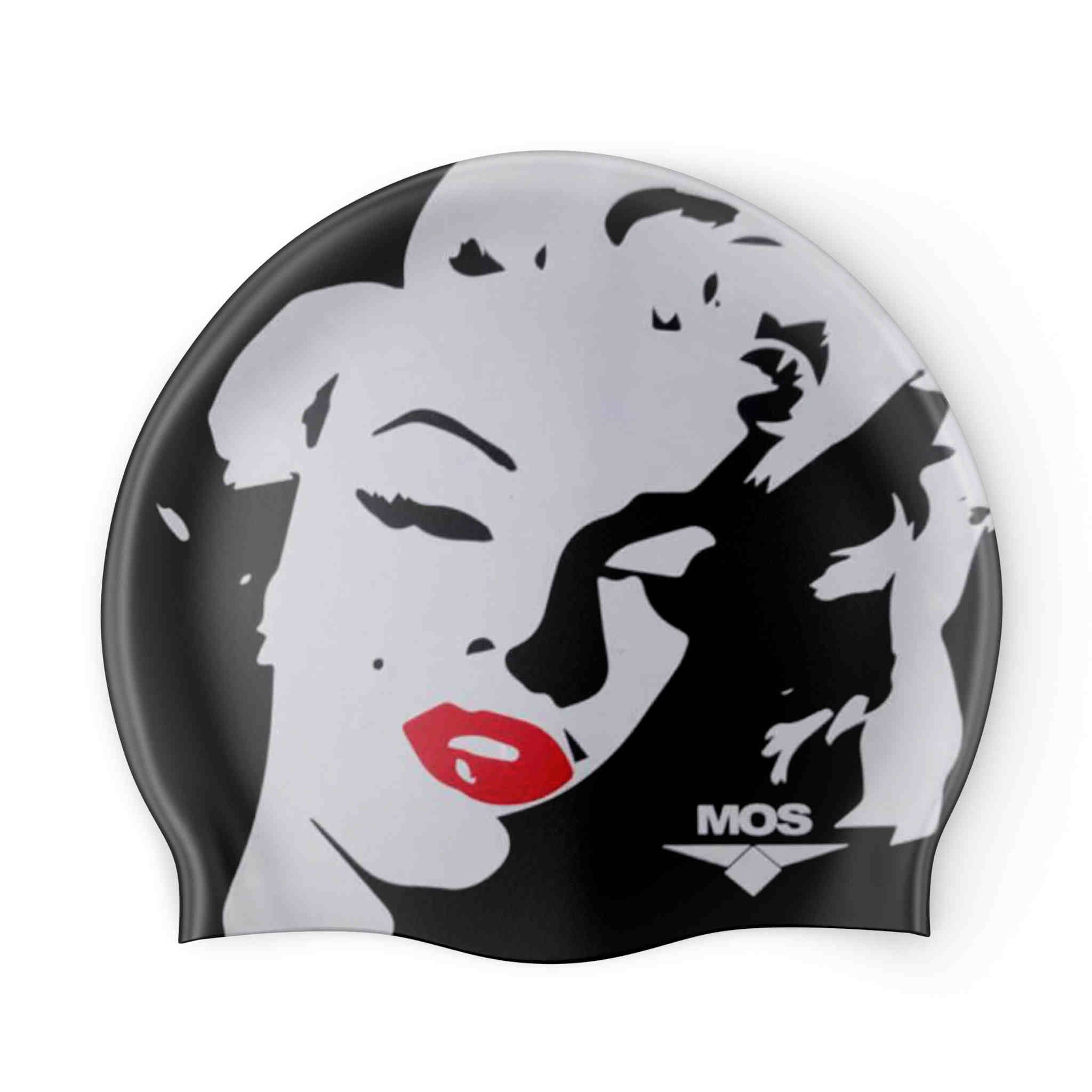 Vintage Marilyn Monroe Pop Art Swim Cap - Retro Style Waterproof Swimming Hat for Women - Perfect for Pool, Beach & Water Aerobics