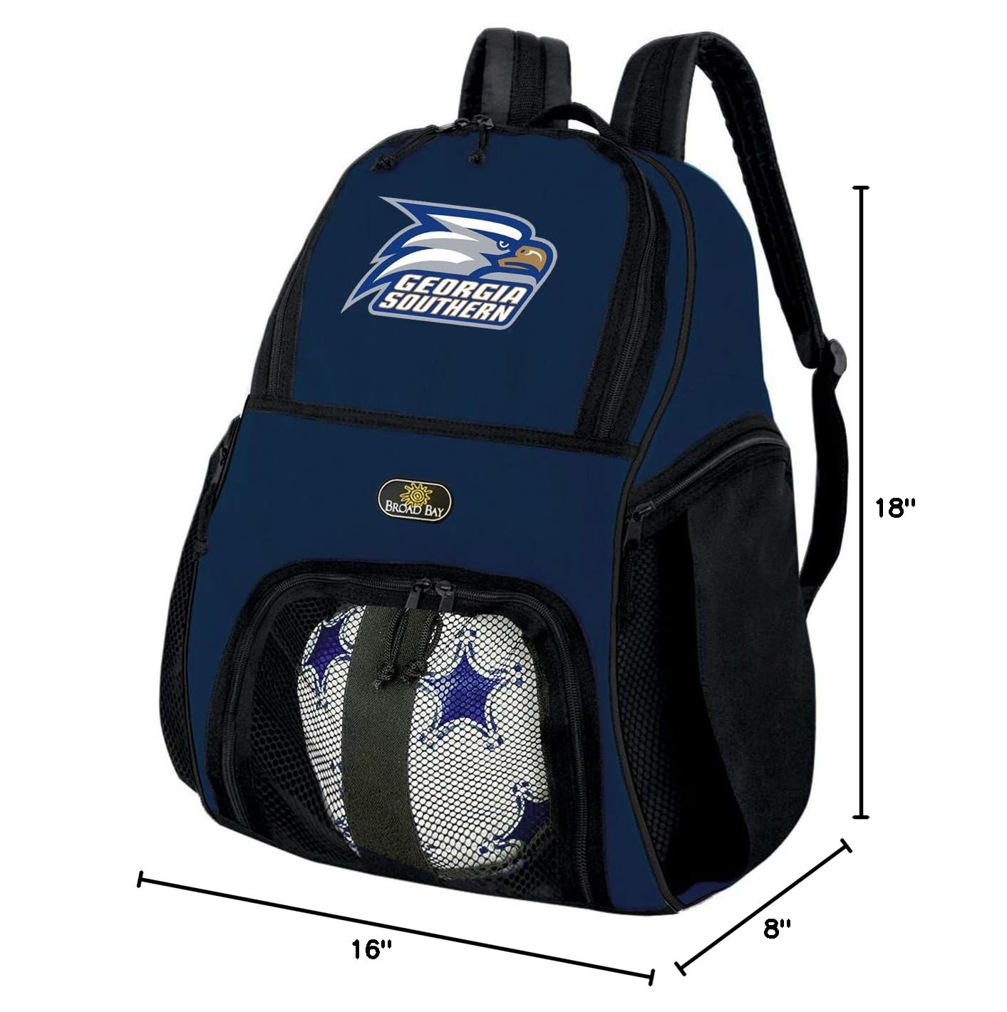 Georgia Southern Soccer Backpack for Men & Women - GSU Eagles Volleyball Backpack with Ventilated Shoe Compartment - Perfect for College Sports, Gym & Travel Accessories