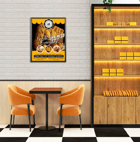 18x24 SwingFrame Wide Face Poster Frame - Classic Metal Display with Changeable Swing Open Design - Perfect for Home Decor, Office, and Gallery Wall Art