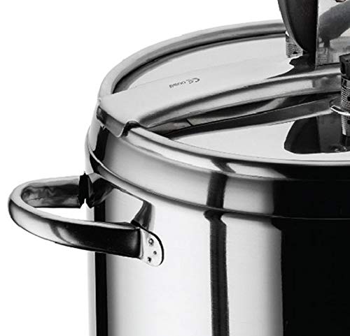 Esila 7 Quart Stainless Steel Pressure Cooker - Induction Compatible Stovetop Cooker for Slow Cooking, Rice, Steaming, Sautéing, Yogurt Making & Warming | Perfect for Home Kitchens, Camping & Meal Prep