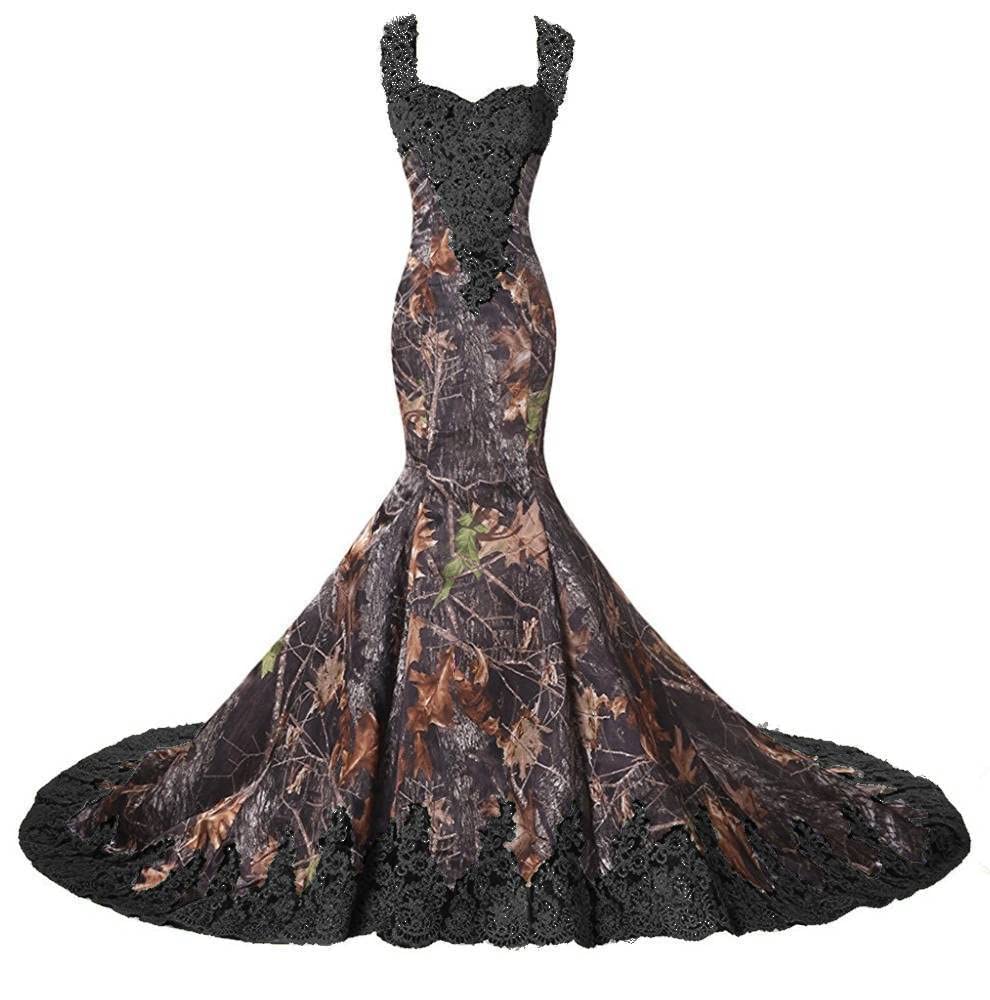 Elegant Lace & Camo Wedding Dresses for Ball Reception, Quinceañera, and Prom - Perfect for Outdoor, Military-Themed, and Unique Bridal Events