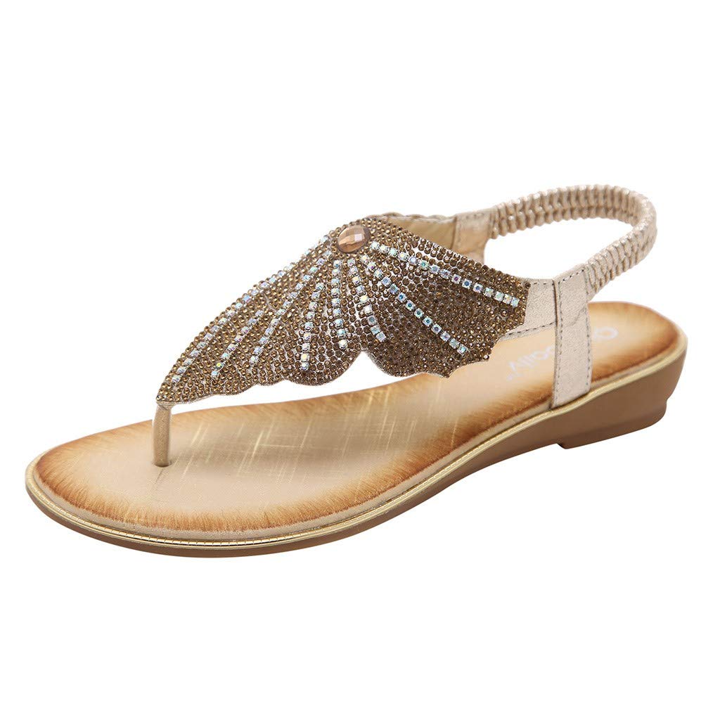 Women's Summer Flip Flop Sandals - Crystal Embellished Casual Beach Sandals for Ladies | Perfect for Beach Vacations, Poolside Lounging & Summer Outings