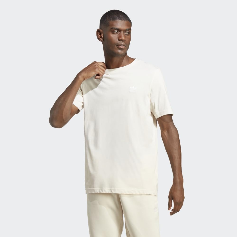 adidas Originals Men's Trefoil Essentials T-Shirt - Classic Cotton Crewneck Tee for Casual Wear, Street Style & Everyday Outfits