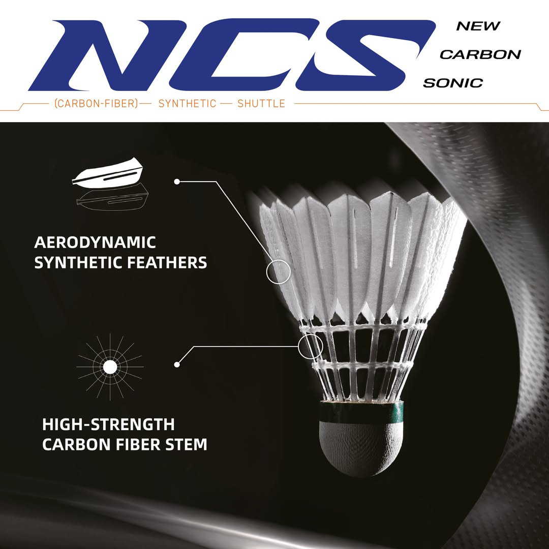 Victor New CarbonSonic 2.0 Badminton Shuttlecocks NCS 2025 - 6 Pack | Premium Feather Shuttlecocks for Professional & Recreational Play | Perfect for Tournaments, Training & Backyard Games
