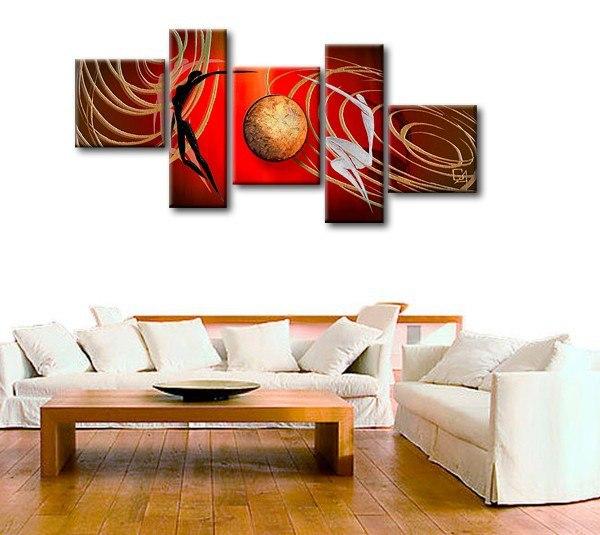 Abstract Love Art - Modern Simple Canvas Painting Set of 5 - Bedroom Wall Decor for Home & Office - Perfect for Living Room, Dorm, or Gift