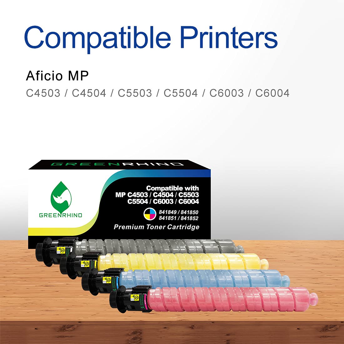 High Yield Remanufactured Toner Cartridge 4-Pack (Black, Yellow, Magenta, Cyan) - Compatible with Ricoh MP C4503/C5503/C6003/C4504/C5504/C6004 Printers - Ideal for Office Printing & High Volume Document Production